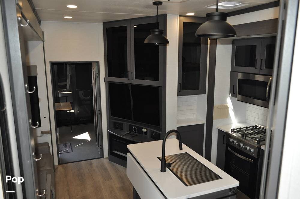 2024 Alliance RV Valor 36v11 - Used Toy Hauler For Sale by Pop RVs in Kingman, Arizona features Awning, Generator, Slideout, Air Conditioning, Leveling Jacks