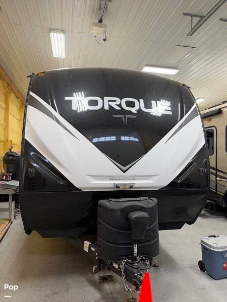 2021 Heartland Torque TQ T333 - Used Toy Hauler For Sale by Pop RVs in Ashland, Pennsylvania features Air Conditioning, Slideout, Leveling Jacks, Awning