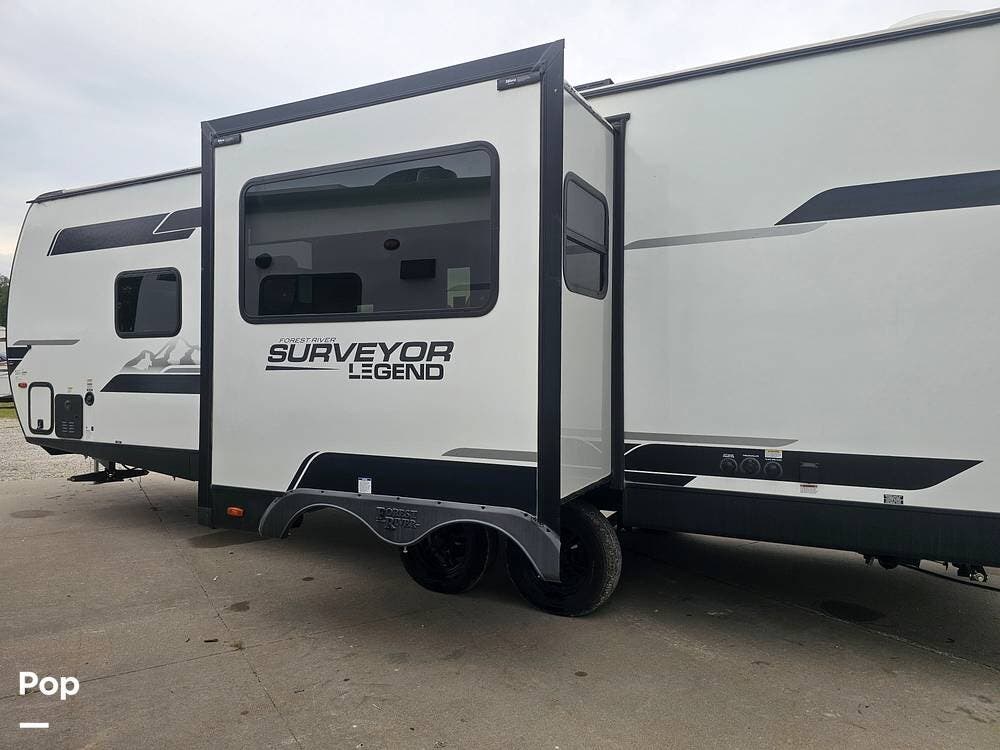 2024 Forest River Surveyor 252RBLE - New Travel Trailer For Sale by Pop RVs in Colfax, Iowa features Leveling Jacks, Awning, Slideout, Air Conditioning
