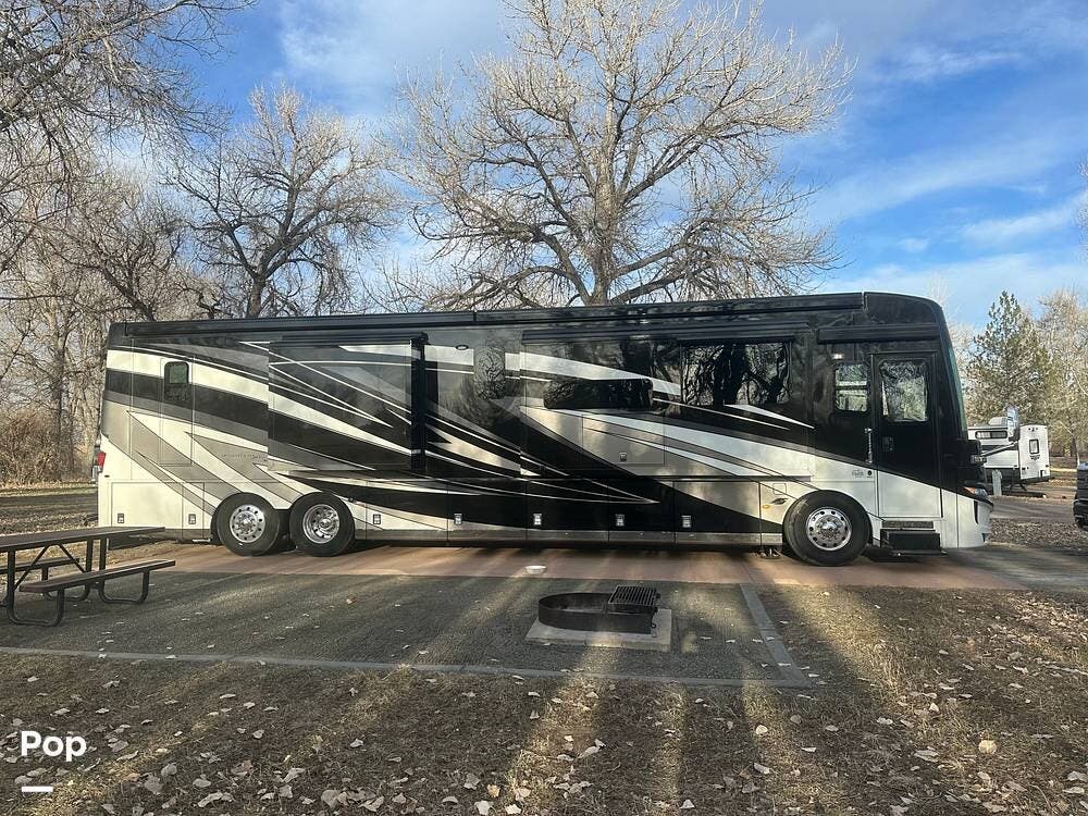 2021 Newmar Mountain Aire M-4551 Spartan 500hp - Used Toy Hauler For Sale by Pop RVs in Parker, Colorado features Slideout