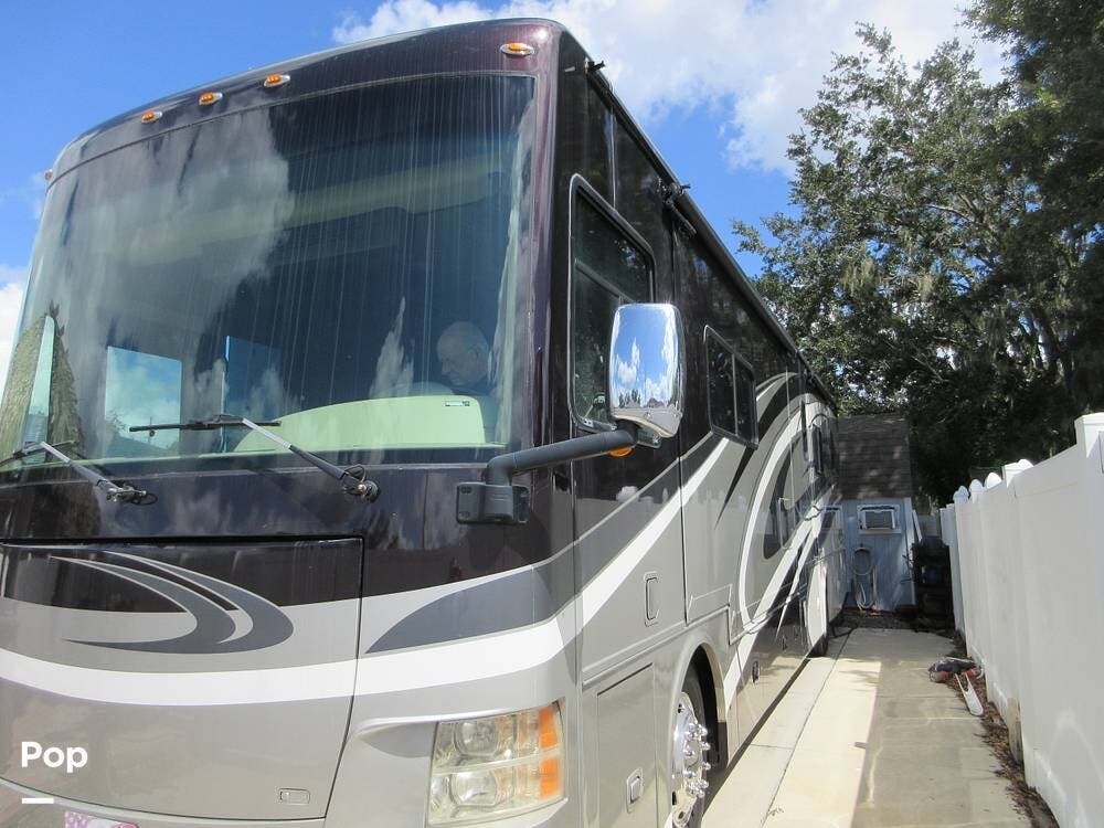 2016 Tiffin Allegro Red 38QRA - Used Diesel Pusher For Sale by Pop RVs in Mulberry, Florida features Slideout, Generator, Leveling Jacks, Air Conditioning, Awning