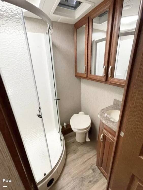 2018 Forest River Legacy 38C - Used Diesel Pusher For Sale by Pop RVs in Green Valley, Illinois features Air Conditioning, Slideout, Generator, Awning, Leveling Jacks