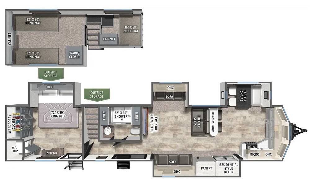 2025 Forest River Puma DESTINATION 403LFT - Used Travel Trailer For Sale by Pop RVs in Austin, Texas features Air Conditioning, Slideout