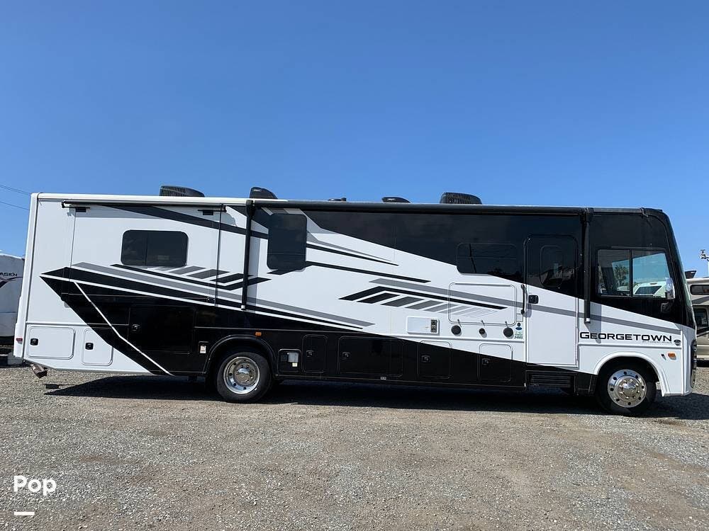 2023 Forest River Georgetown GT5 34M5 - Used Class A For Sale by Pop RVs in Huntington Beach, California features Generator, Slideout, Air Conditioning, Awning, Leveling Jacks