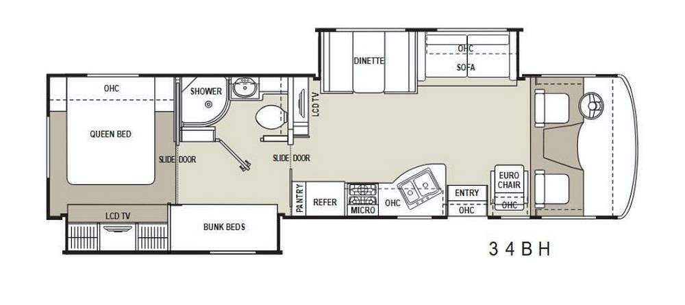 2014 Coachmen Mirada 34 BH - Used Class A For Sale by Pop RVs in Bath, Pennsylvania features Awning, Air Conditioning, Generator, Slideout