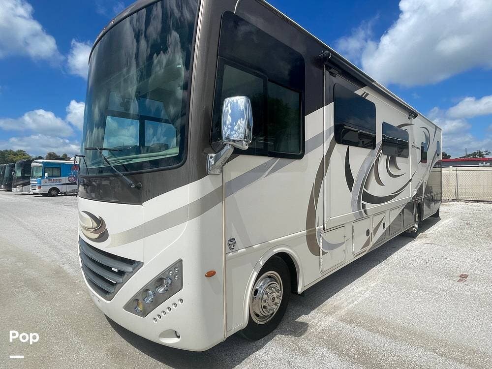 2017 Thor Motor Coach Hurricane 35M - Used Class A For Sale by Pop RVs in Bradenton, Florida features Generator, Awning, Slideout, Leveling Jacks, Air Conditioning