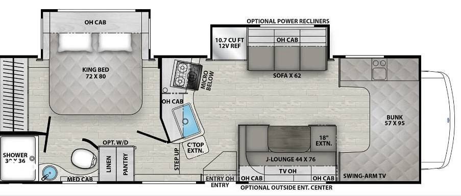 2021 Coachmen Freelander 29KB - Used Class C For Sale by Pop RVs in Ormond Beach, Florida features Slideout, Air Conditioning, Generator, Awning