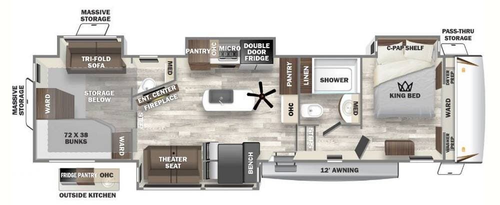 2023 Sabre 350BH by Forest River from Pop RVs in Jackson, Alabama