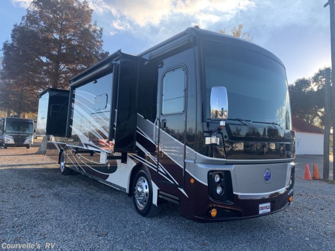 2019 Holiday Rambler Endeavor XE 38K - Used Diesel Pusher For Sale by Courvelle&#39;s RV in Opelousas, Louisiana features 50 Amp Service, Air Assist Suspension, Power Entrance Step, Dryer, Side View Cameras