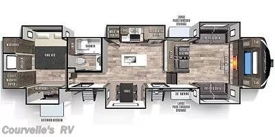 2021 Forest River Cardinal 379FLLE - Used Fifth Wheel For Sale by Courvelle's RV in Opelousas, Louisiana features TV, Free Standing Dinette w/Chairs, Roof Vents, Wardrobe(s), Auxiliary Battery