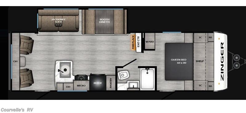 2026 CrossRoads Zinger 260RL - New Travel Trailer For Sale by Courvelle's RV in Opelousas, Louisiana features Second Roof A/C, Propane, Booth Dinette, Stove Cover, CO Detector