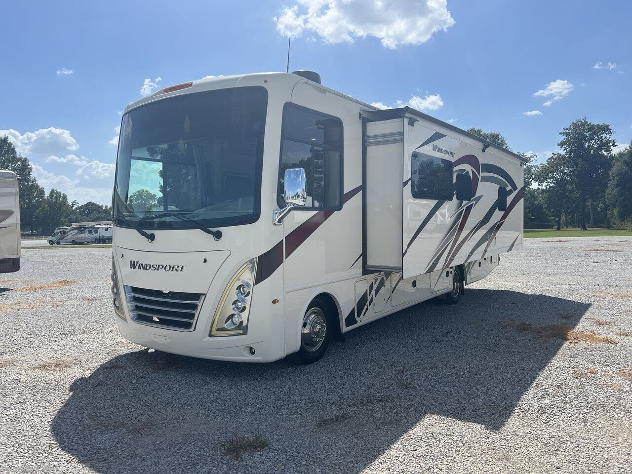 2022 Thor Motor Coach Windsport 29M - Used Class A For Sale by Courvelle's RV in Opelousas, Louisiana features Oven, Black Tank Flush, Stove Cover, Glass Shower Door, Side View Cameras