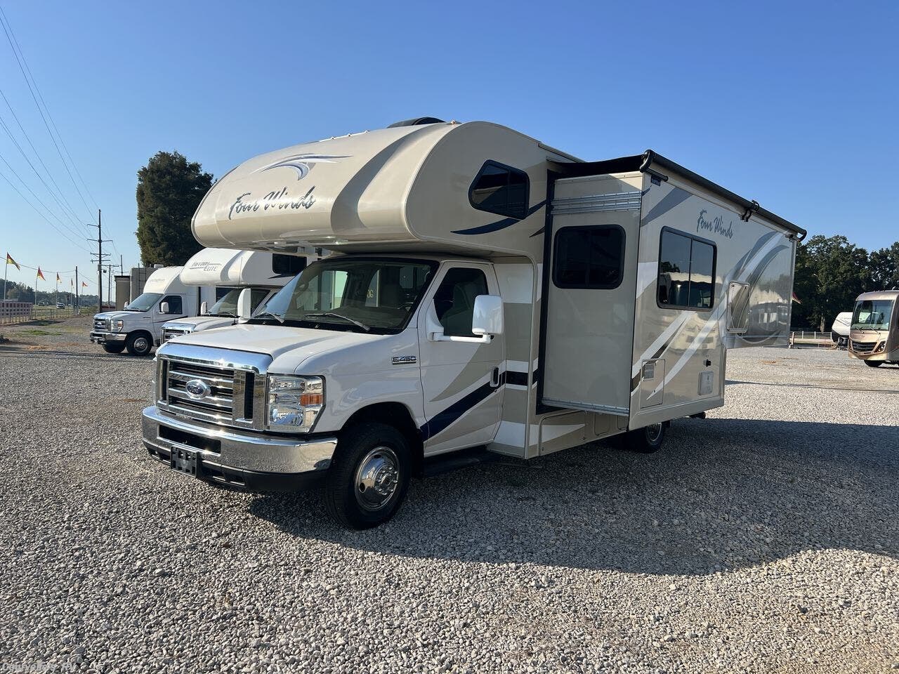 2017 Thor Motor Coach Four Winds 24F - Used Class C For Sale by Courvelle's RV in Opelousas, Louisiana features Wardrobe(s), Smoke Detector, Toilet, Slide-out Awning, LP Detector
