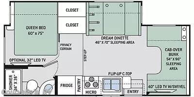 2017 Thor Motor Coach Four Winds 24F - Used Class C For Sale by Courvelle's RV in Opelousas, Louisiana features Screen Door, Slide-out Awning, Power Awning, Water Heater, TV Antenna