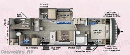 Floorplan of 2025 Forest River Rockwood Ultra Lite 2918BH