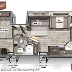 2021 Forest River Flagstaff Super Lite 26FKBS floorplan image