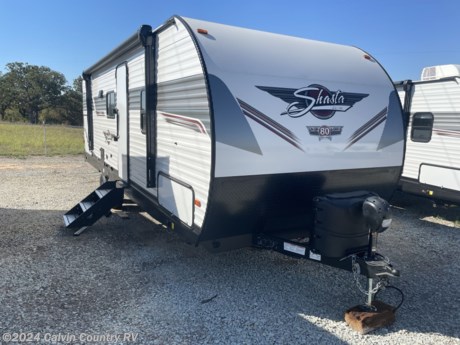&lt;p&gt;This is the perfect lightweight travel trailer for a couple.&amp;nbsp; It has a queen bed in the front, a dinette slide and a giant rear bathroom.&amp;nbsp; There is tons of storage areas throughout.&amp;nbsp; It has an outside kitchen just like it should have!!&amp;nbsp; It features an enclosed and heated underbelly, flip down storage rack on the rear, power stabilizer jacks, power hitch jack, power awning with LED lights, solid steps, 10.7 cu. ft. refrigerator, and an upgraded 15,000 BTU air conditioner.&amp;nbsp; LOADED!!&lt;/p&gt;