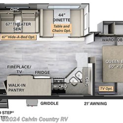 2023 Forest River Flagstaff Super Lite 26RBWS floorplan image
