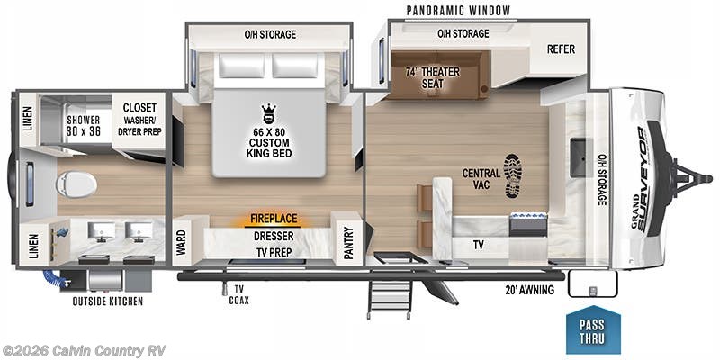 Floorplan of 2026 Forest River Grand Surveyor 268FKBS