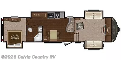 2015 Keystone Sprinter 334FWFLS - Used Fifth Wheel For Sale by Calvin Country RV in Depew, Oklahoma features Stove, Non-Smoking Unit, 50 Amp Service, Smoke Detector, Spare Tire Kit
