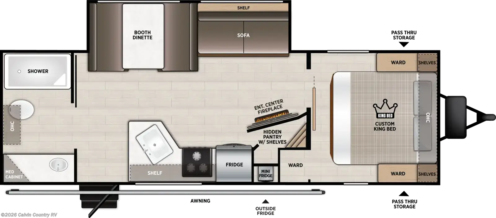 Floorplan of 2027 Forest River Salem Cruise Lite 25ICE
