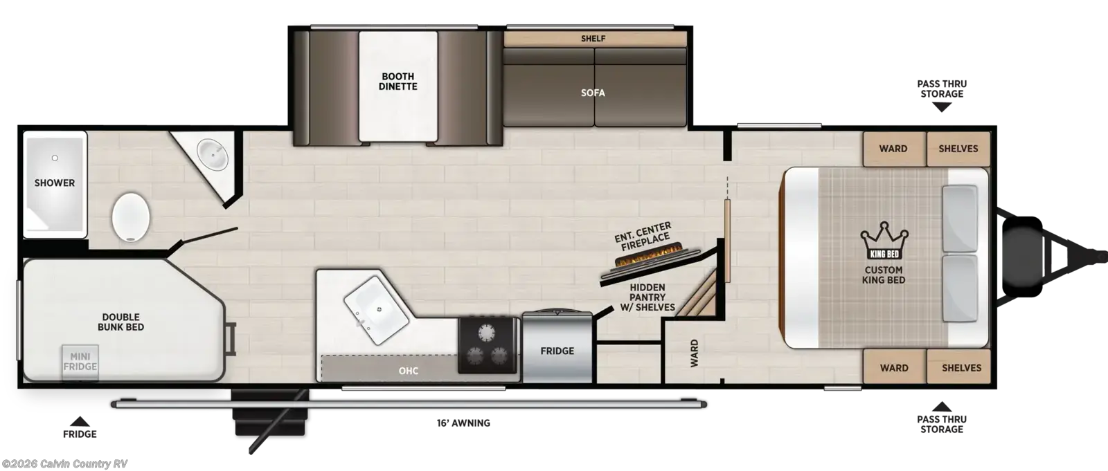 Floorplan of 2027 Forest River Salem Cruise Lite 26ICE