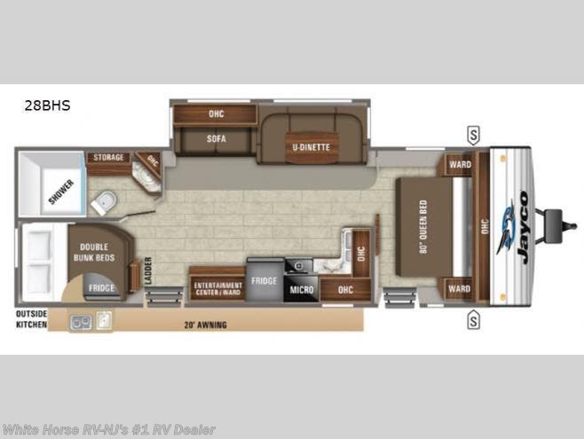 2020 Jayco Rv Jay Flight 28bhs Two Bedroom Sofa U Dinette