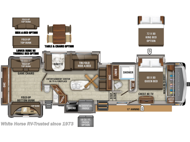 Np12727 2020 Jayco North Point 375bhfs 2 Bdrm Five Slides With