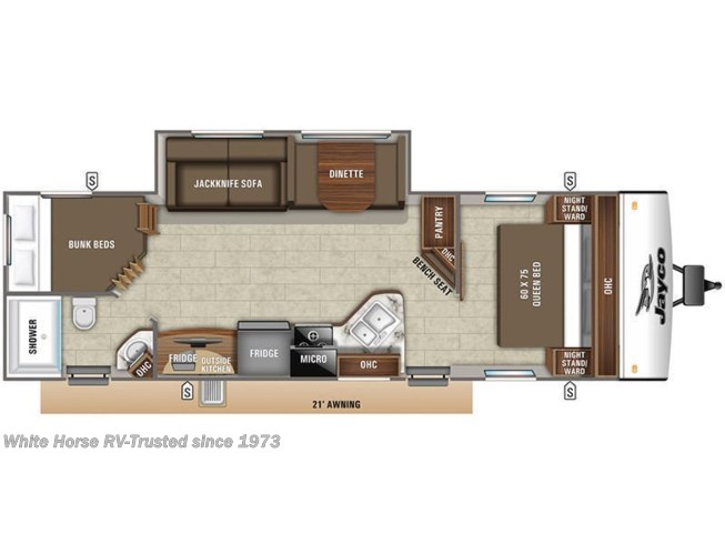 Jf13035 2021 Jayco Jay Feather 27bhb Travel Trailer For Sale In Williamstown Nj