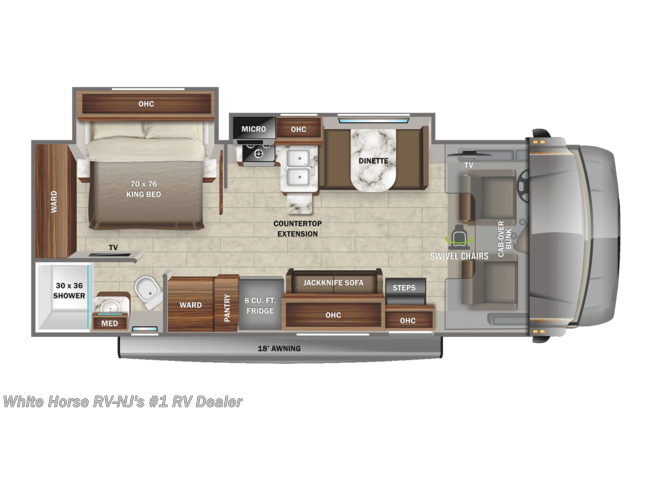 2023 Jayco Greyhawk 27U - New Class C For Sale by White Horse RV Center in Williamstown, New Jersey