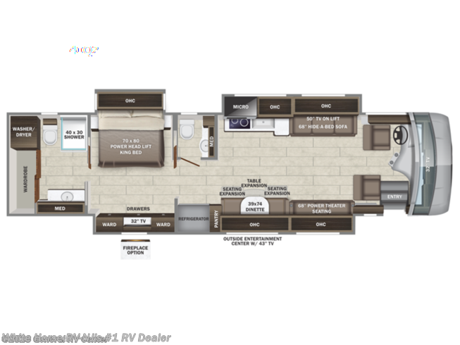 Sample floorplan image. Please see photos for actual layout with options.