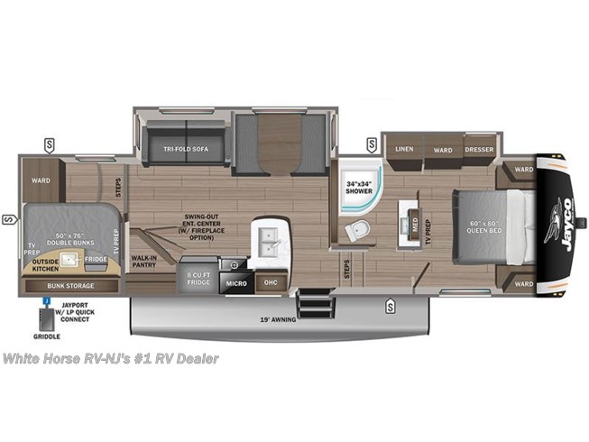 2023 Jayco Eagle HT 29.5BHDS floorplan image