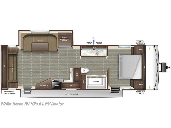 2023 Starcraft Autumn Ridge 26RLS Rear Living Room Slide floorplan image