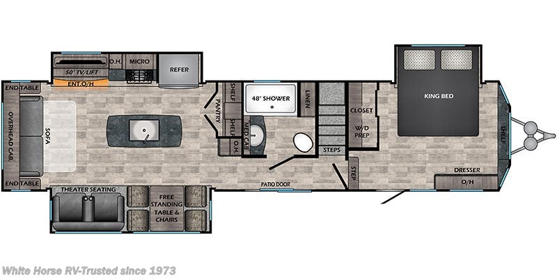 Floorplan of 2022 CrossRoads Hampton HP375DBL