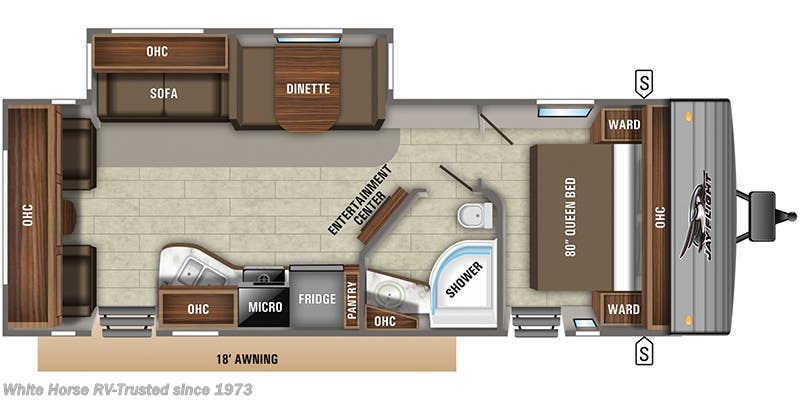 Floorplan of 2021 Jayco Jay Flight 28RLS