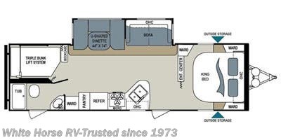 Floorplan of 2015 Dutchmen Aerolite 282DBHS