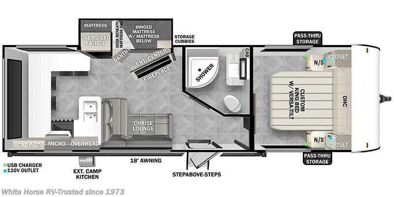 Floorplan of 2024 Forest River Salem Cruise Lite 24VIEW