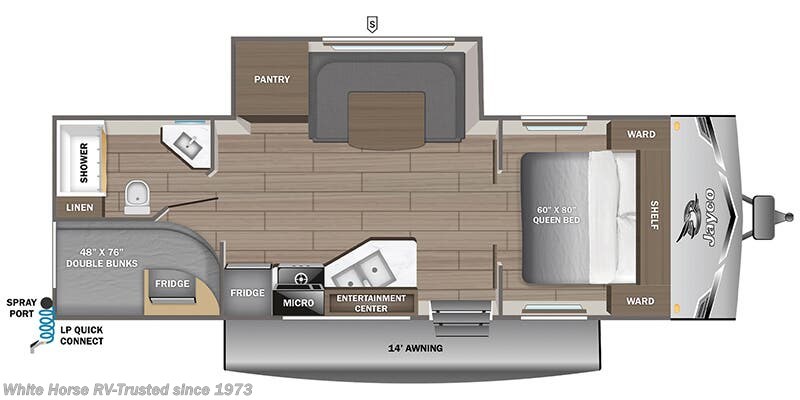 Floorplan of 2026 Jayco Jay Flight SLX 245BHSW