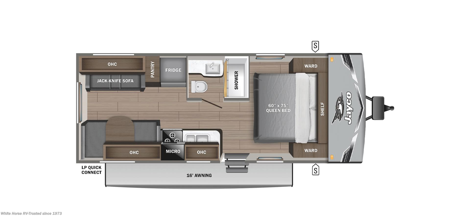 Floorplan of 2026 Jayco Jay Flight SLX 210QBW