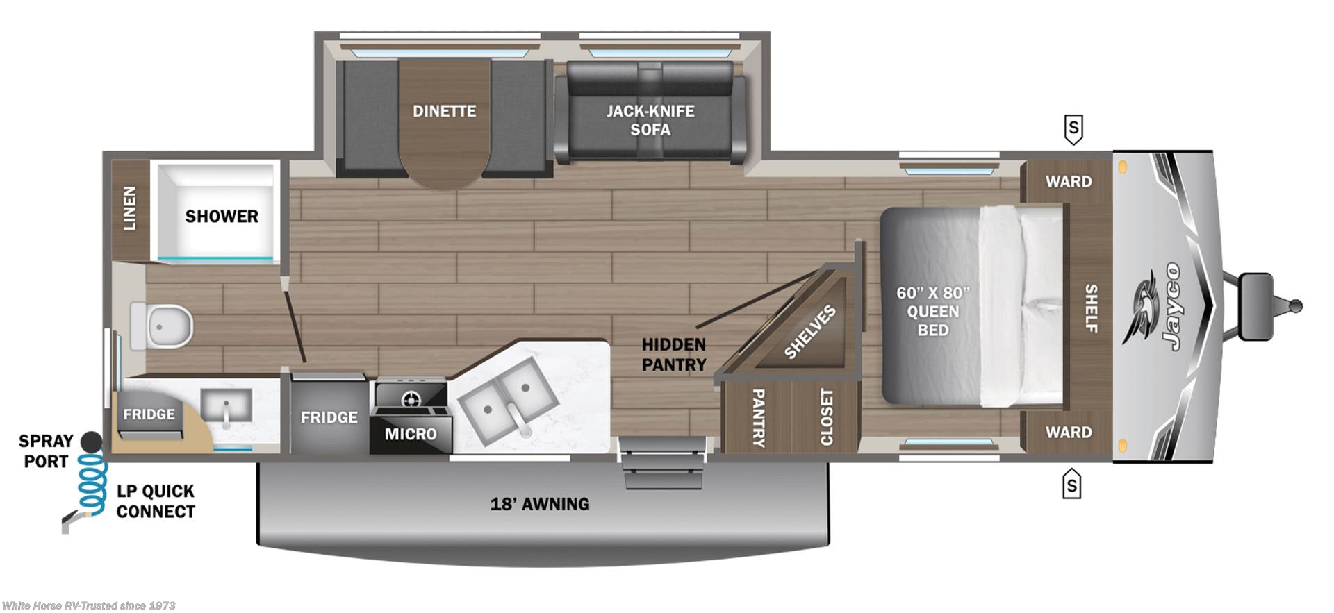 Floorplan of 2026 Jayco Jay Flight SLX 265MWSW
