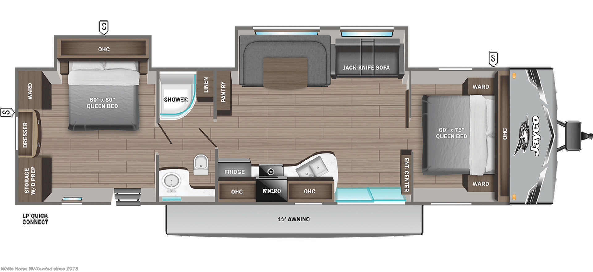 2026 Jayco Jay Flight SLX 380DQS - New Travel Trailer For Sale by White Horse RV Center in Williamstown, New Jersey features King Size Bed, Bunk Beds