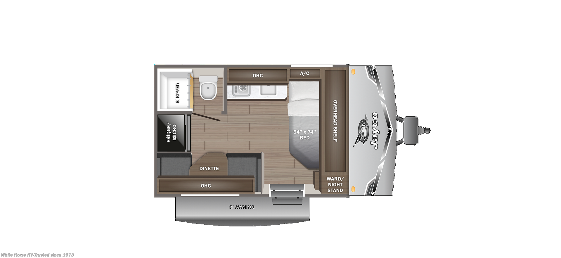 2026 Jayco Jay Flight SLX 130RD - New Travel Trailer For Sale by White Horse RV Center in Williamstown, New Jersey features Power Awning, Tankless Demand Gas Water Heater, Tinted Windows, Refrigerator (12V)