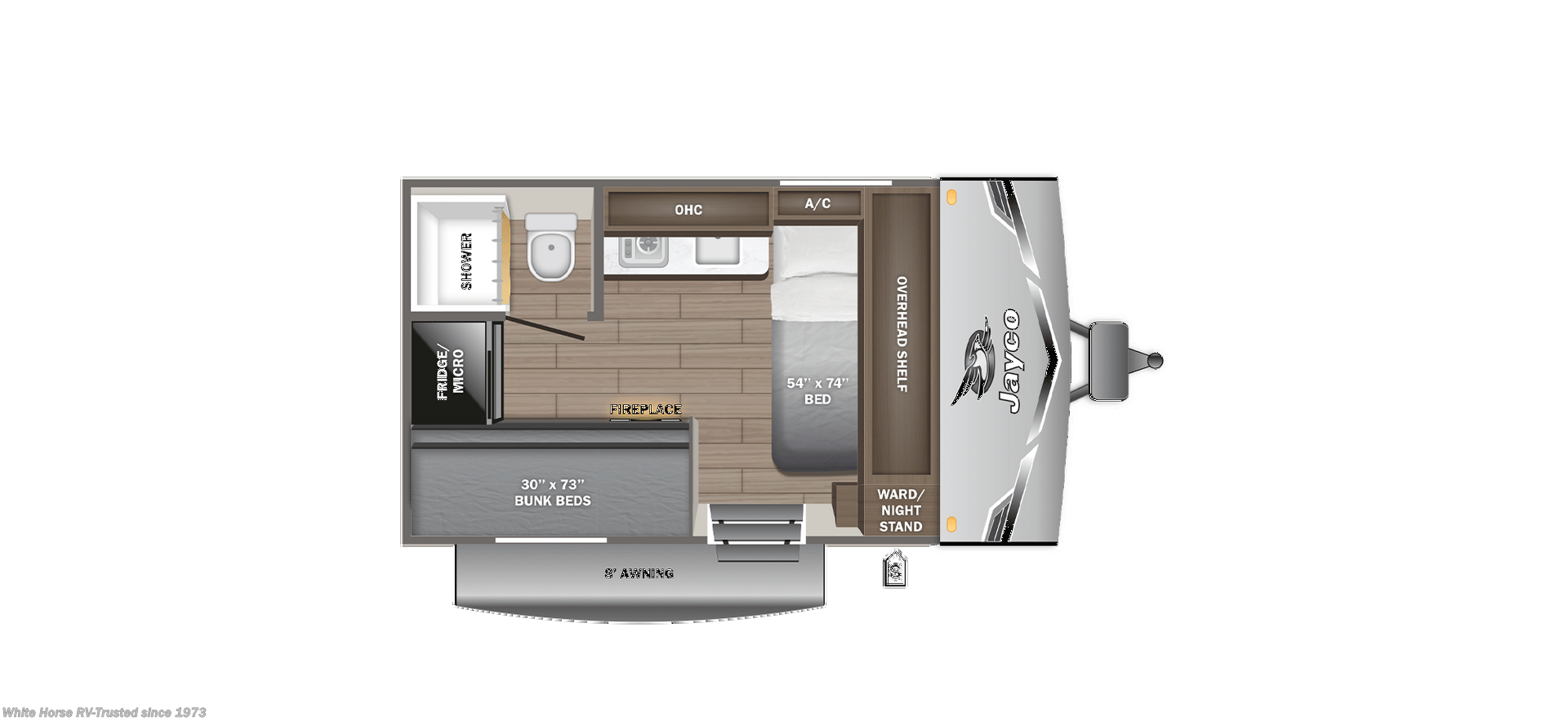 2026 Jayco Jay Flight SLX 130BH - New Travel Trailer For Sale by White Horse RV Center in Williamstown, New Jersey features Refrigerator (12V), Tankless Demand Gas Water Heater, Bunk Beds, Stove Top Burner, Air Conditioning