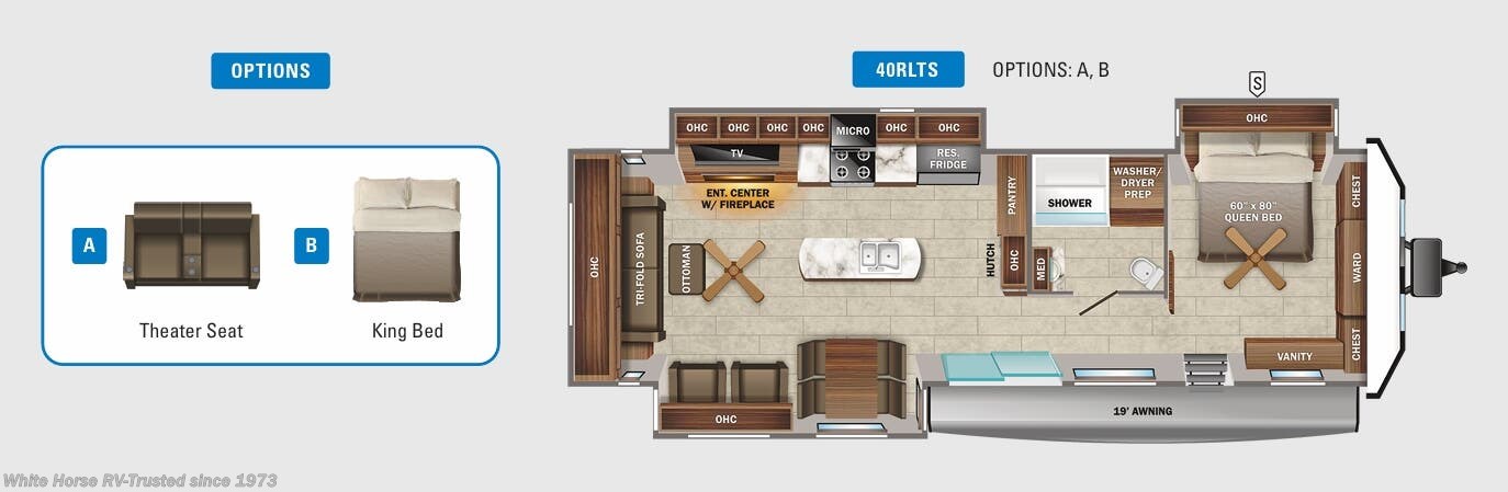 Floorplan of 2022 Jayco Jay Flight Bungalow 40RLTS