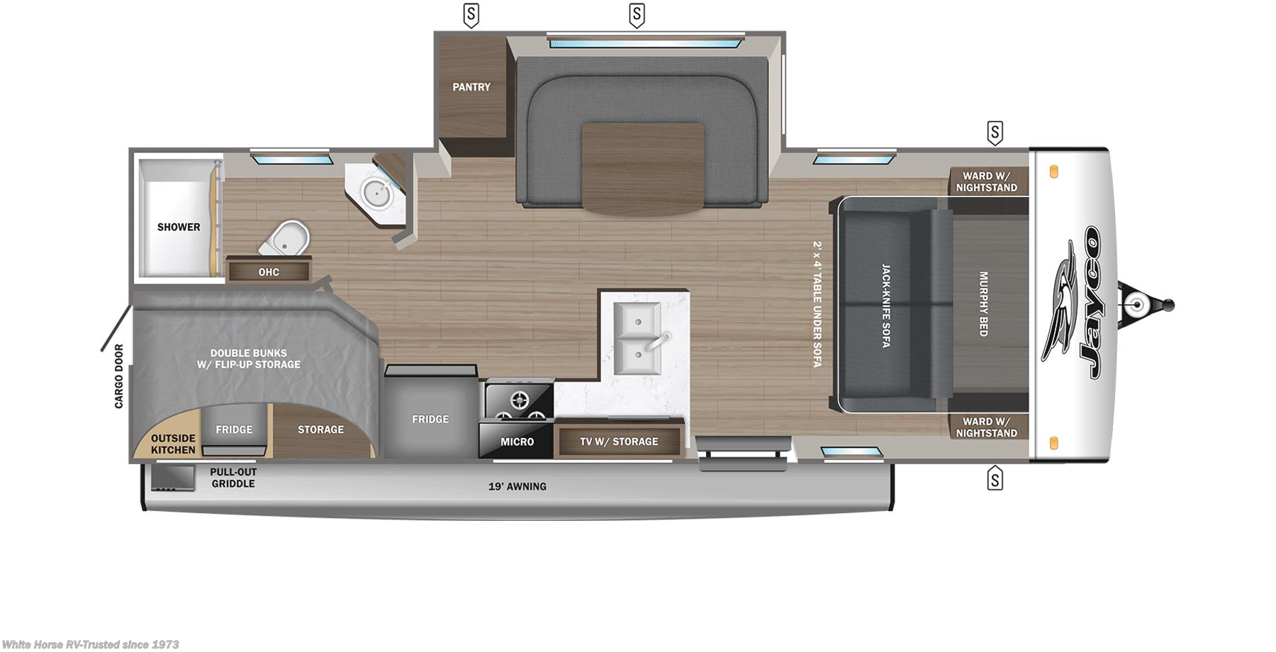 Floorplan of 2026 Jayco Jay Feather 21MBH