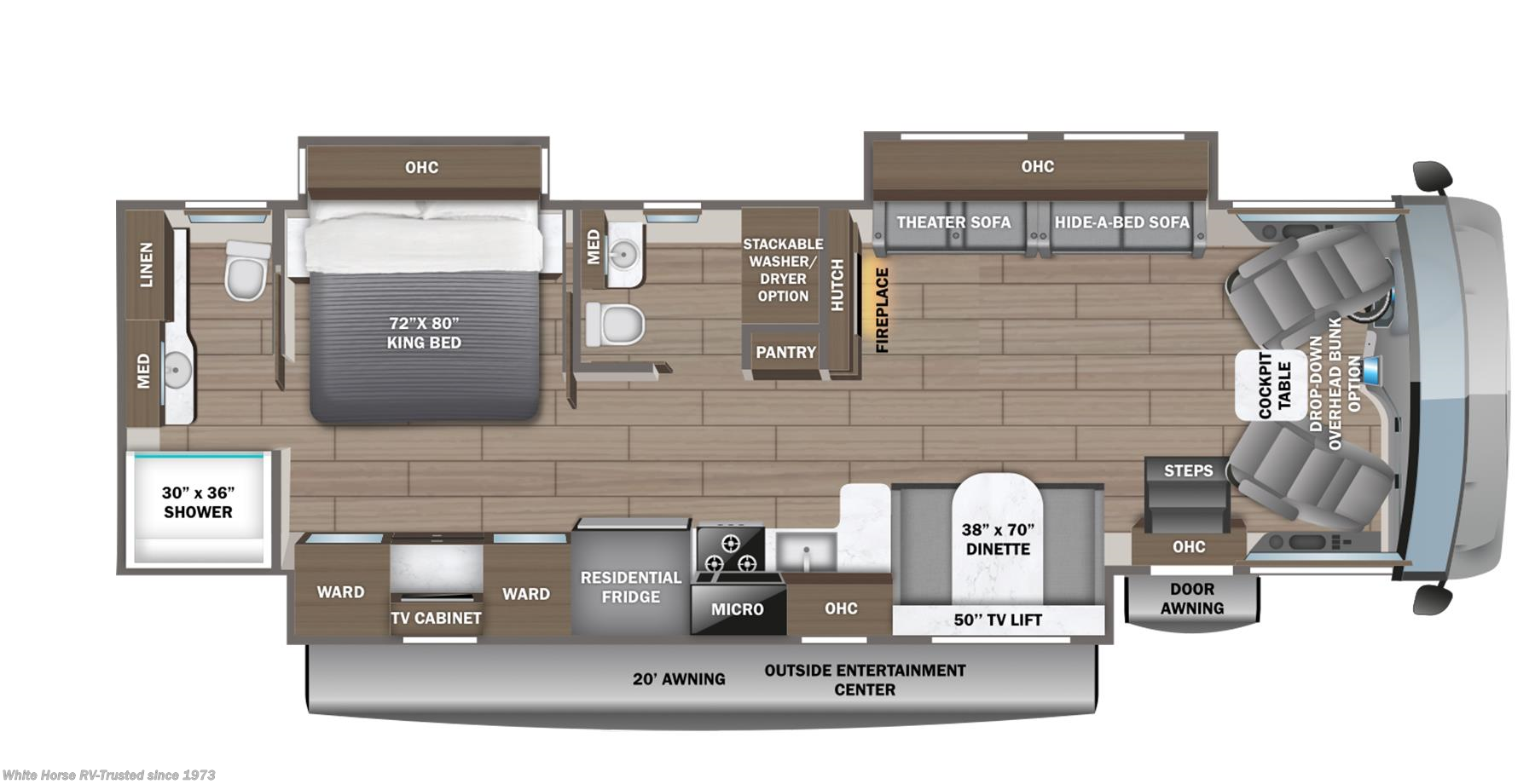 Floorplan of 2026 Jayco Precept 36C
