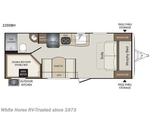 2018 Keystone Bullet Crossfire 2200BH - Used Travel Trailer For Sale by White Horse RV Center in Williamstown, New Jersey features Bunk Beds, Stove Top Burner, Refrigerator, Air Conditioning, Dinette Bed