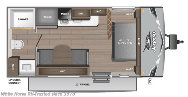 Floorplan of 2027 Jayco Jay Flight 175FQW