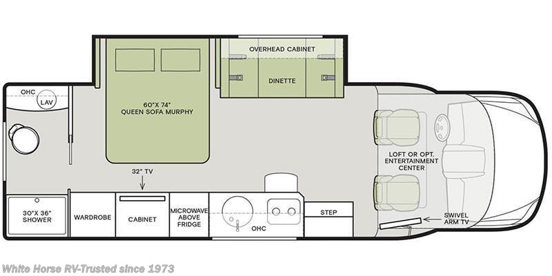 2021 Tiffin Wayfarer 25RW - Used Class C For Sale by White Horse RV Center in Williamstown, New Jersey features Generator, Central Vacuum, Power Awning, Skylight, TV