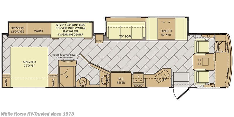 2017 Fleetwood Storm 36D - Used Class A For Sale by White Horse RV Center in Williamstown, New Jersey features Fireplace, Bath & 1/2, Bunk Beds, Theater Seating, Automatic Leveling Jacks